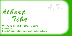 albert tiba business card